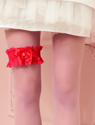 Kousenband - Rood