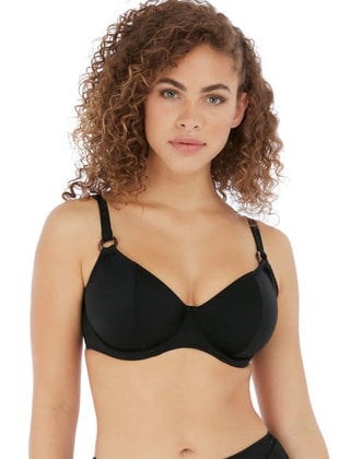Coco Wave - Plunge Bikinitop - Zwart - 60G