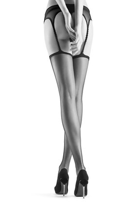 Temptation - Jarretel Panty - Zwart - 15 Denier