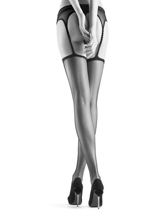 Temptation - Jarretel Panty - Zwart - 15 Denier