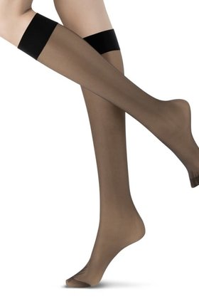 Mi-Bas Lycia - Kniekous - Zwart - 15 denier - One size