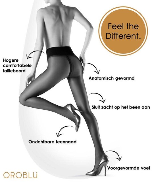 Different - Panty - Zwart 80 Denier