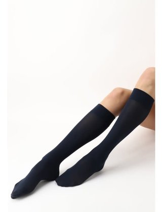 Mi-Bas Opaque - Kniekous - Admiraal blauw - 50 denier - One size
