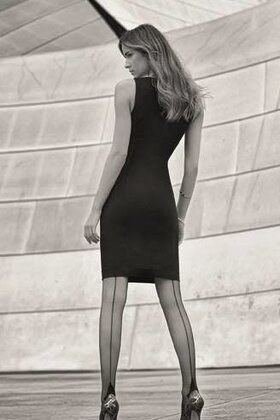 Riga - Panty met naad- Zwart 20 Denier