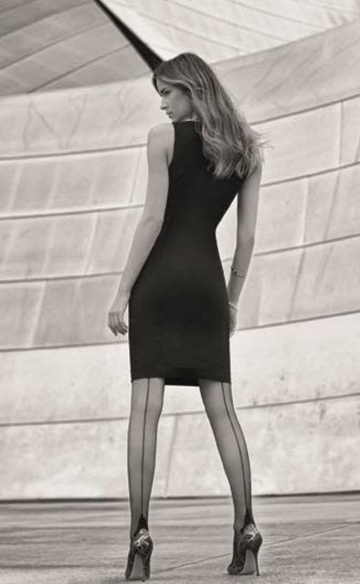 Riga - Panty met naad- Zwart 20 Denier