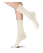 Gwen - Cashmere blend sok met kabel - Wool