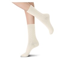 Gwen - Cashmere blend sok met kabel - Wool