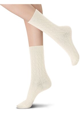 Gwen - Cashmere blend sok met kabel - Wool