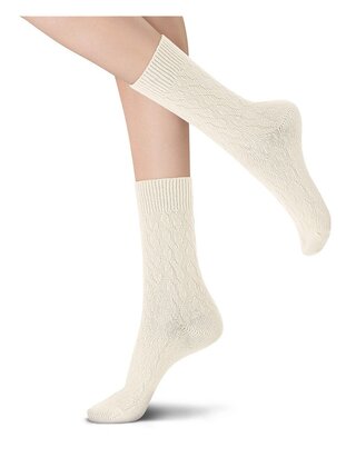 Gwen - Cashmere blend sok met kabel - Wool