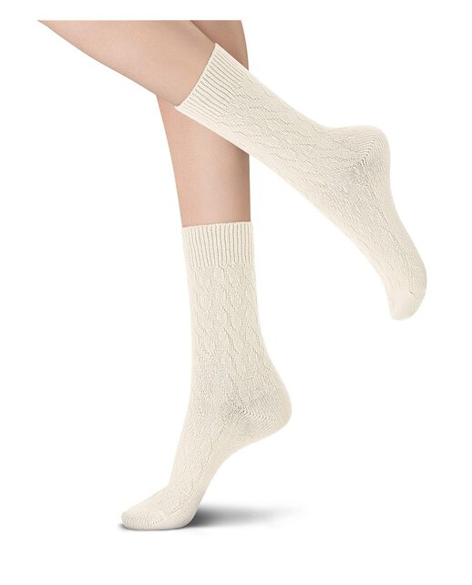 Gwen - Cashmere blend sok met kabel - Wool