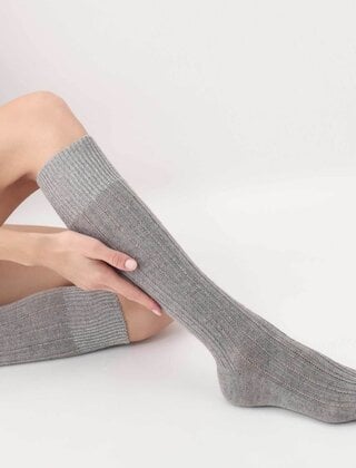 Jasmine - Kniekous - Grey Melange - One size
