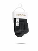 Hilda - Cashmere blend sok met omslag - Zwart