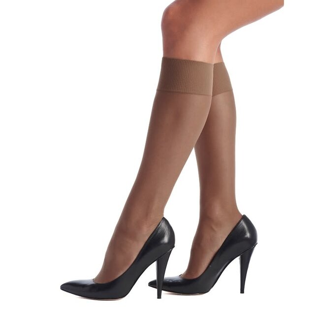 Mi-Bas Lycia - Kniekous -  Bruin - 15 denier - One size