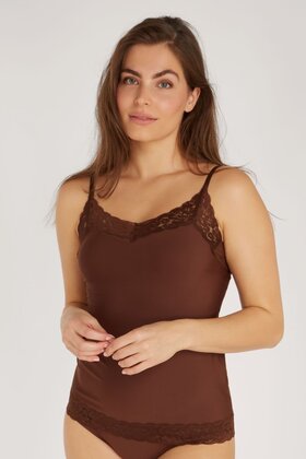 Secrets - Spaghetti Top met kant