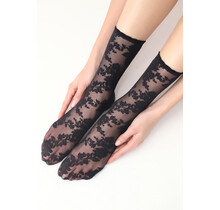 Little Roses - Sok - Zwart - 20 denier - One size