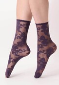Little Roses - Sok - Violet - 20 denier - One size