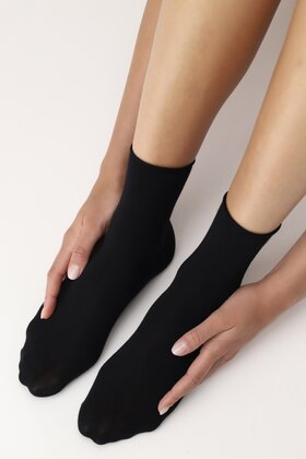 Cheryl - Sok - Cashmere blend - Zwart - One Size