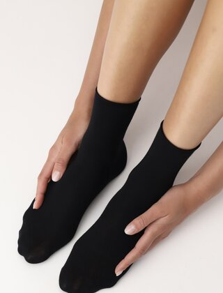 Cheryl - Sok - Cashmere blend - Zwart - One Size