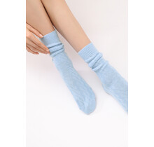 Gwen - Cashmere blend sok met kabel - Crystal