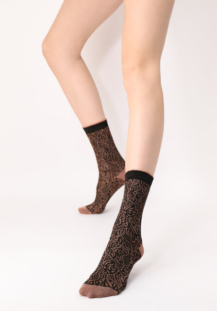 Luxury - Sok - Zwart-Bronze - One size