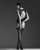 Bas Riga Up - Stay up met naad - Zwart 20 Denier