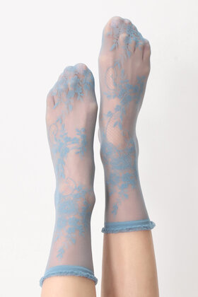 Lacelike - 30 denier - Sok - Ocean - One size