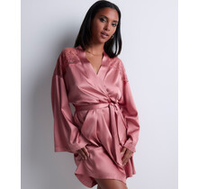Midnight Whisper - Kimono  - Warm Pink - S/M