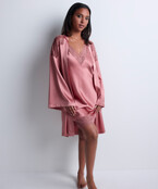 Midnight Whisper - Kimono  - Warm Pink - S/M