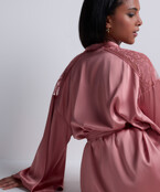 Midnight Whisper - Kimono  - Warm Pink - S/M