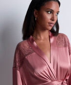 Midnight Whisper - Kimono  - Warm Pink - S/M