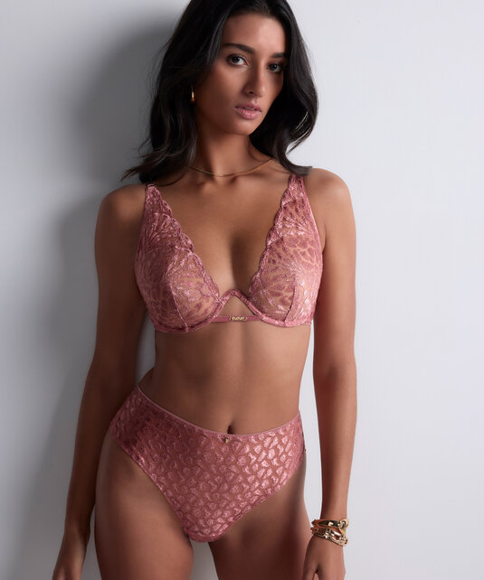 Crazy in Love - Single Wire Plunge BH - Warm Pink - 80C