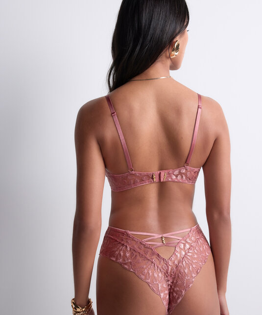 Crazy in Love - Single Wire Plunge BH - Warm Pink - 80C