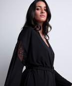 Sweet Obsession - Kimono - Zwart - S/M