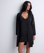 Sweet Obsession - Kimono - Zwart - S/M