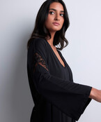 Sweet Obsession - Kimono - Zwart - S/M