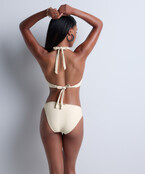 Shimmering Waters - Triangel bikinitop - Golden White - L