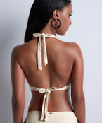 Shimmering Waters - Triangel bikinitop - Golden White - L