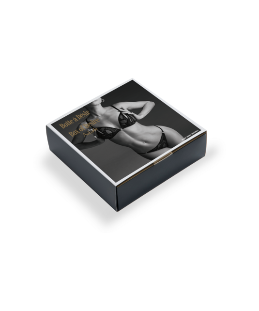 Boîte à Désir - Velvet Snake - Lingerie setje - Zwart - One size