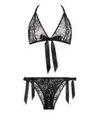 Boîte à Désir - Lace Insomnia - Lingerie setje - Zwart - One size