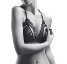 Boîte à Desir - Open up Triangel Bralette - Zwart - One size