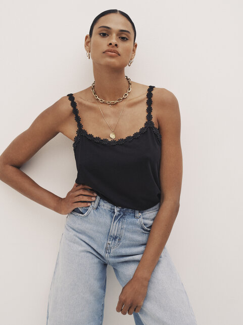 Daisy - Hemdje - Zwart - XS
