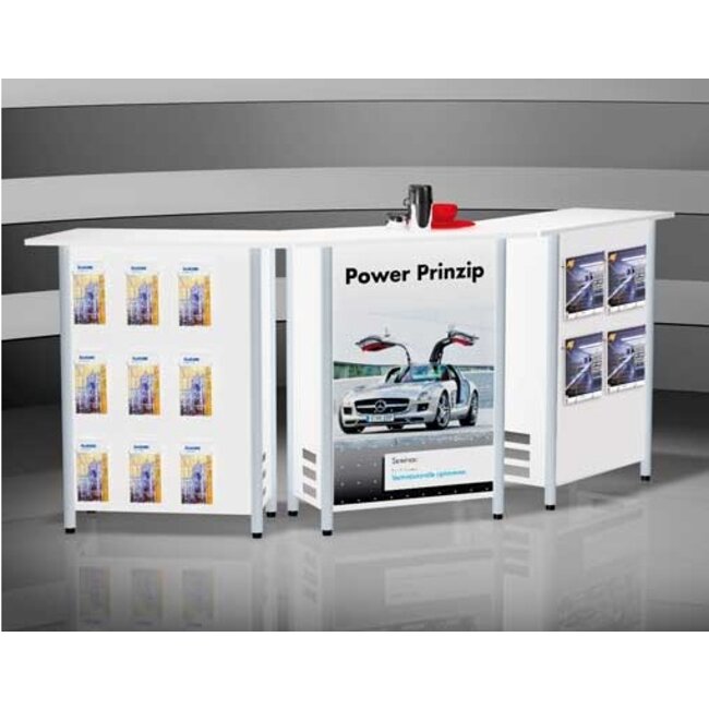 Messetheke Flip 900 x 1000 x 380mm