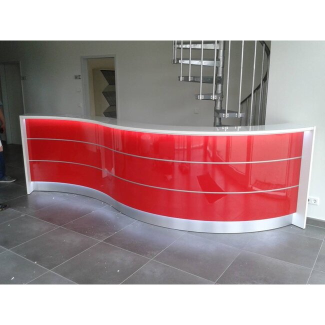 Empfangstheke Vale, 92cm mit Seitenwänden