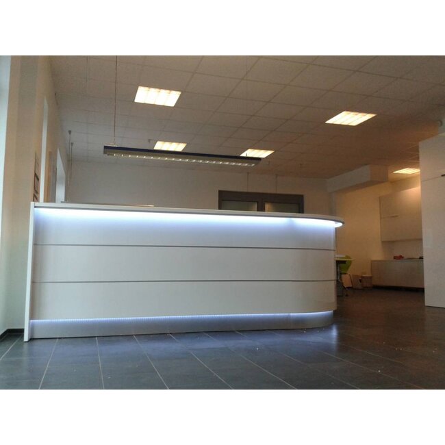 Empfangstheke Vale, 236 cm mit Seitenwänden