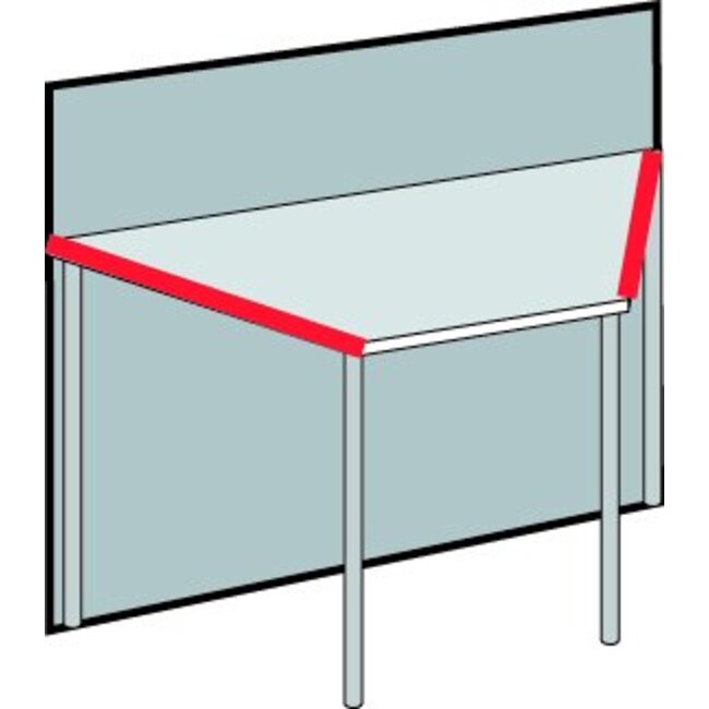Square, abgeschraegtes Element 1350mm breit