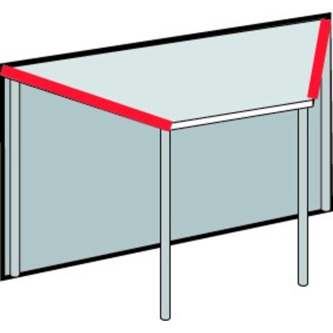 Square, flaches abgeschraegtes Element 1350mm breit