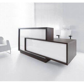 Serie MD Empfangstheke mit Hochglanzfront – Wenge