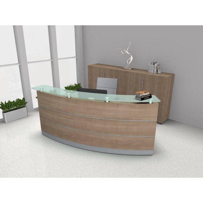 Empfangstheke Perfect in verschiedenen Farben, 230 cm breit
