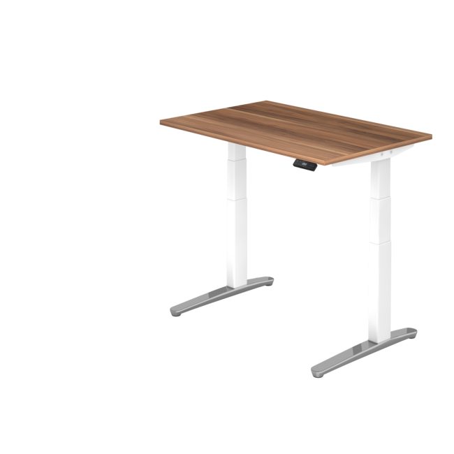 Schreibtisch XBH elektrisch höhenverstellbar 120 x 80 cm in Weiß/Alu und in 7 Farbvarianten