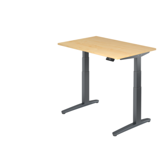 Schreibtisch XBH elektrisch höhenverstellbar 120 x 80 cm in Graphit/Graphit